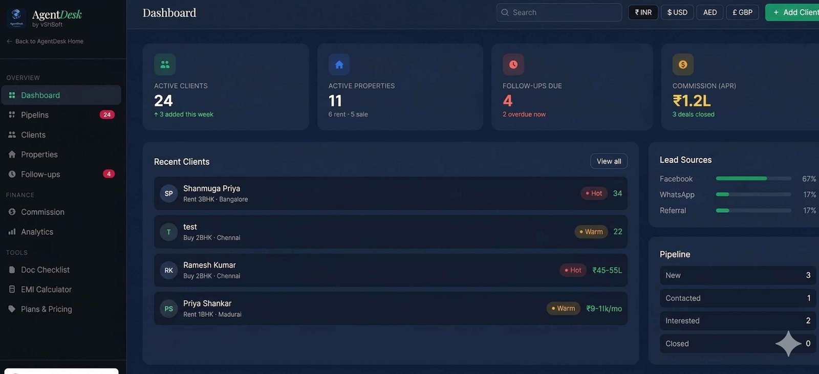 AgentDesk Dashboard