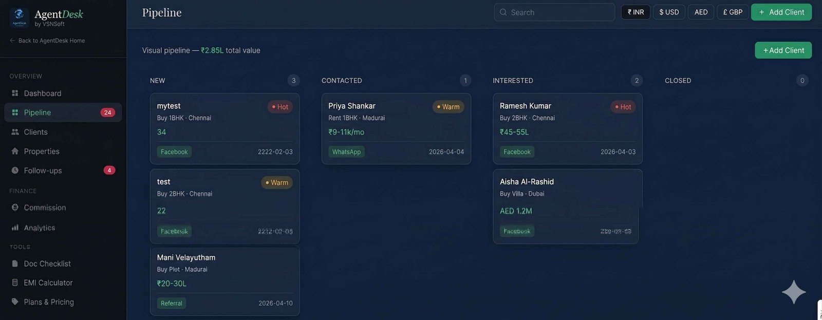 AgentDesk Clients